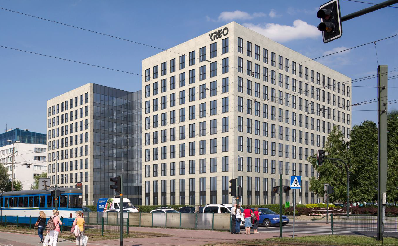 Budowa budynku biurowego KREO  w Krakowie przy ul. Wadowickiej